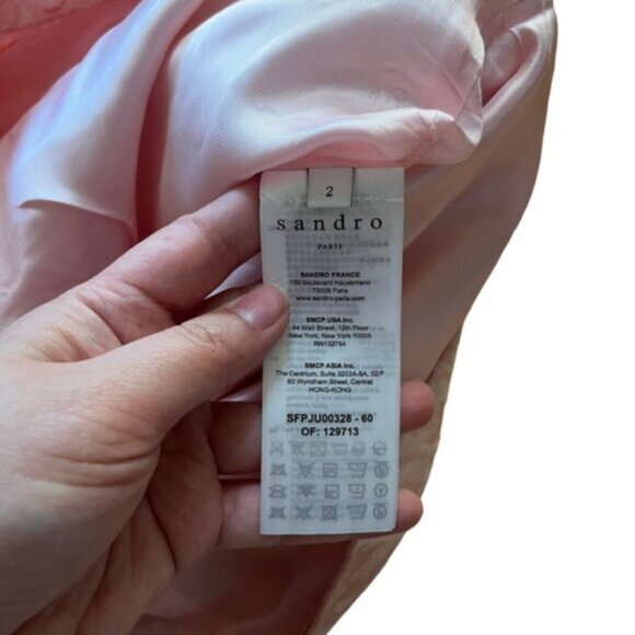 Sandro Paris Zeby Jacquard Mini Skirt Size 2 - Picture 5 of 7